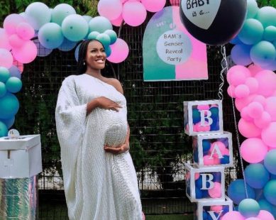 Expectant mother at her baby shower